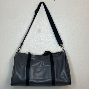 TED BAKER London Stylish Gray Men's Vegan Leather Duffel Bag